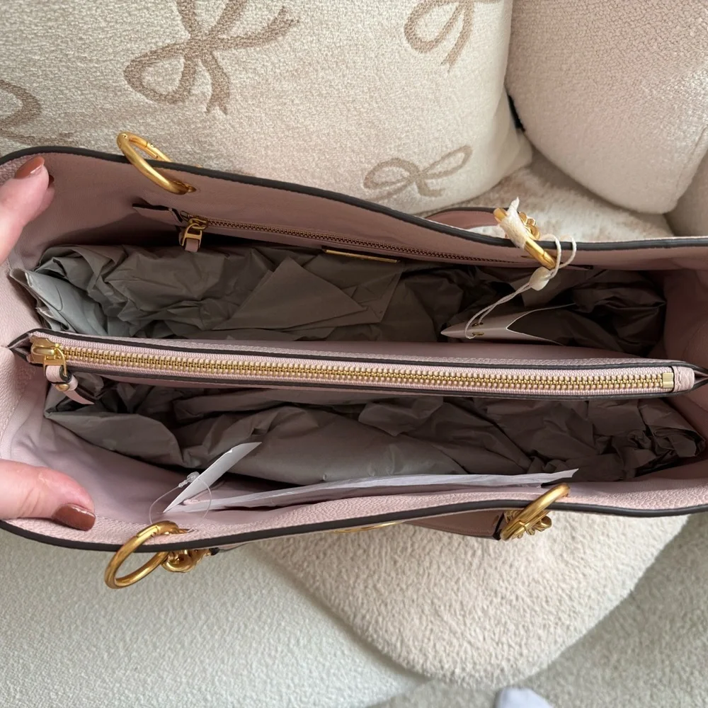 Tory Burch Blush Tote with Gold Chain